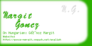 margit goncz business card